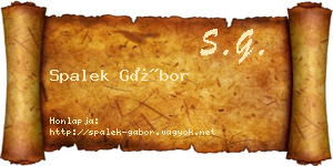Spalek Gábor névjegykártya