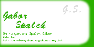 gabor spalek business card